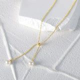 Bohemian Summer Pearl Jewelry Set With 925 Sterling Silver Stud Dangle Earrings