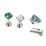 F136 Titanium Claw Zirconium 16G Set 5A Zirconia Lip Stud