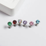 F136 Titanium Claw Zirconium 16G Set 5A Zirconia Lip Stud