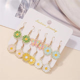 Colorful Butterfly Daisy Flower Earrings Set Circle Drop Ear Hook Enam