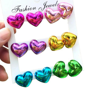 Geometric Acrylic Stud Earrings Set for Women Y2K Jewelry