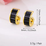 CZ Hoop Earrings Plated Piercing Ear Cuff Jewelry