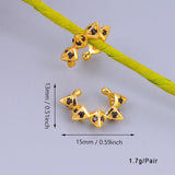 CZ Hoop Earrings Plated Piercing Ear Cuff Jewelry