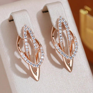 Zircon Personality Lock Pendant Earrings 585 Wedding Jewelry