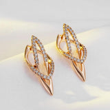 Zircon Personality Lock Pendant Earrings 585 Wedding Jewelry