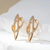 Zircon Personality Lock Pendant Earrings 585 Wedding Jewelry