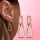 925 Silver & CZ Zircon Pave Heart Hoop Earrings for Women
