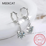 2ct Moissanite Drop Earrings S925 Sterling Silver