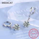 2ct Moissanite Drop Earrings S925 Sterling Silver