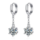 2ct Moissanite Drop Earrings S925 Sterling Silver