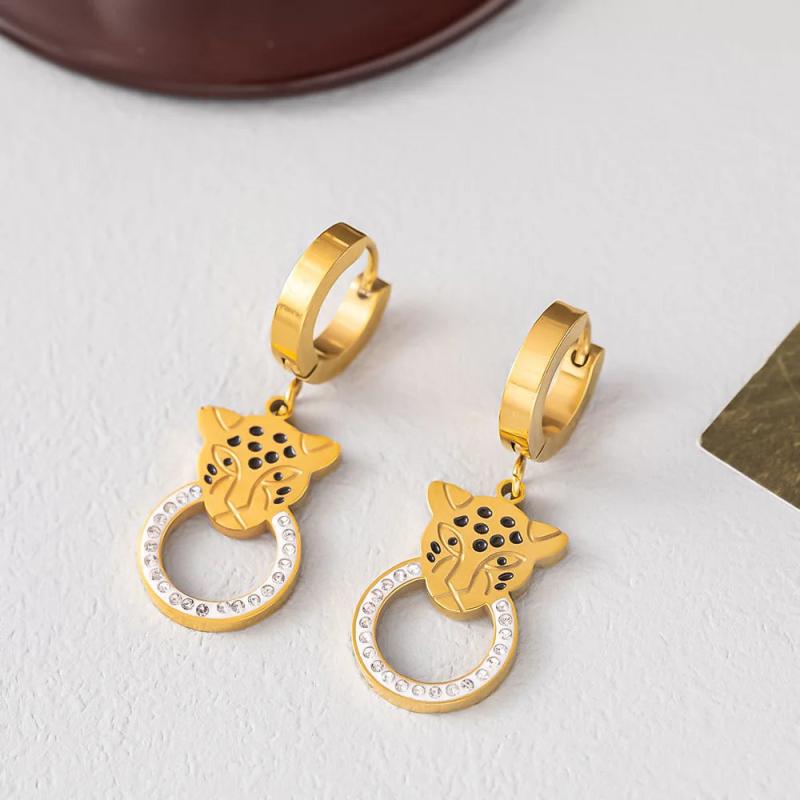 Hamsa Hand Evil Eye Hoop Earrings Stainless Steel Lucky Drop Earrings