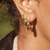 Star Zircon 925 Silver Earring 18K Hoop Circle Fine Jewelry Wedding Gift