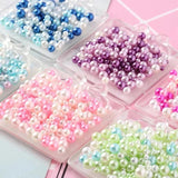 Mix Size 3/4/5mm No Hole ABS Pearls Round Bead DIY Necklace Bracelet