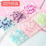 Mix Size 3/4/5mm No Hole ABS Pearls Round Bead DIY Necklace Bracelet