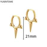 925 Silver Punk Hoop Earrings Rivet Piercing Rock Jewelry
