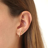 925 Silver Punk Hoop Earrings Rivet Piercing Rock Jewelry