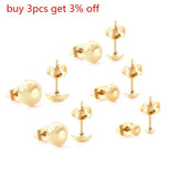 Stainless Steel Ball Semicircle Earrings Set Anti-allergy Brinco Party
