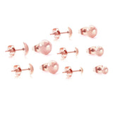Stainless Steel Ball Semicircle Earrings Set Anti-allergy Brinco Party