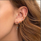 3pcs 4pcs/set Piercing Earrings Moon Star Snake Stud Earrings For Women Gift