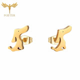 Dog Earrings Stainless Steel Animal Ear Lobe Piercing Set