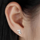 Dog Earrings Stainless Steel Animal Ear Lobe Piercing Set