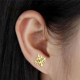 Tree Earrings For Women Golden Stainless Steel Jewelry Set 12 Pairs