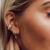 Sterling Silver Green Zircon Earring Set for Women