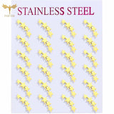 Stainless Steel Earrings Set Plated Ear Piercing Studs Jewelry