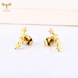 Stainless Steel Earrings Set Plated Ear Piercing Studs Jewelry