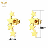 Stainless Steel Earrings Set Plated Ear Piercing Studs Jewelry