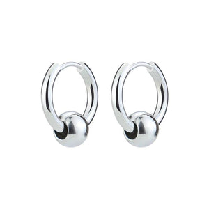 Stainless Steel Hoop Earrings Men Women Hip Hop Punk Gothic Jewelry