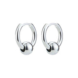 Stainless Steel Hoop Earrings Men Women Hip Hop Punk Gothic Jewelry