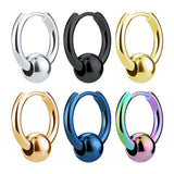 Stainless Steel Hoop Earrings Men Women Hip Hop Punk Gothic Jewelry