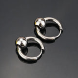 Stainless Steel Hoop Earrings Men Women Hip Hop Punk Gothic Jewelry
