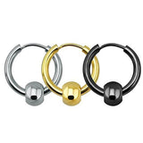 Stainless Steel Hoop Earrings Men Women Hip Hop Punk Gothic Jewelry