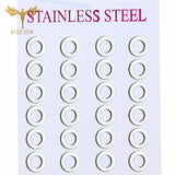 12 Pairs Stainless Steel Earrings Set for Women