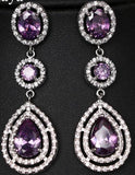 Cubic Zircon Water Drop Earrings for Women