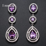 Cubic Zircon Water Drop Earrings for Women