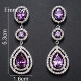 Cubic Zircon Water Drop Earrings for Women