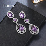 Cubic Zircon Water Drop Earrings for Women