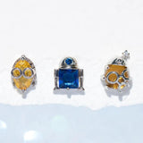 Zircon Space Irregularity ET Alien Stud Earrings Set