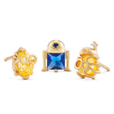 Zircon Space Irregularity ET Alien Stud Earrings Set