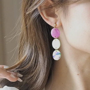 Bright Floral Dangle Earring Sets - Small Size Pendant Polymer Clay