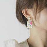 Bright Floral Dangle Earring Sets - Small Size Pendant Polymer Clay