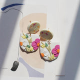Bright Floral Dangle Earring Sets - Small Size Pendant Polymer Clay