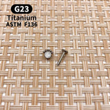 G23 Titanium CZ Large Zircon Set Five Beads String Top Lip Labret Earrings