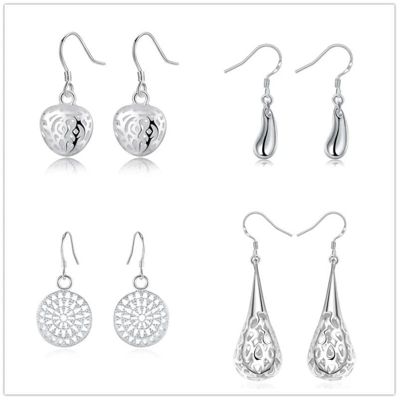 925 Sterling Silver Earring Set Charms for Women Wedding Jewelry