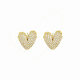 Sense Micro Set Zircon Heart Earrings