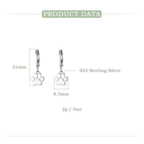 Kpop 925 Silver Catkins Dangling Earrings with Stones for Women