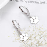 Kpop 925 Silver Catkins Dangling Earrings with Stones for Women